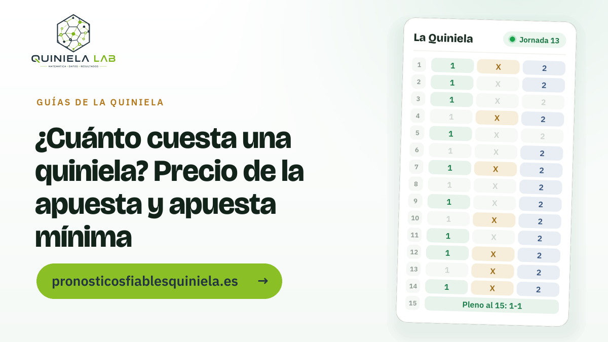 ¿Cuánto cuesta una quiniela? Precio de la apuesta y apuesta mínima