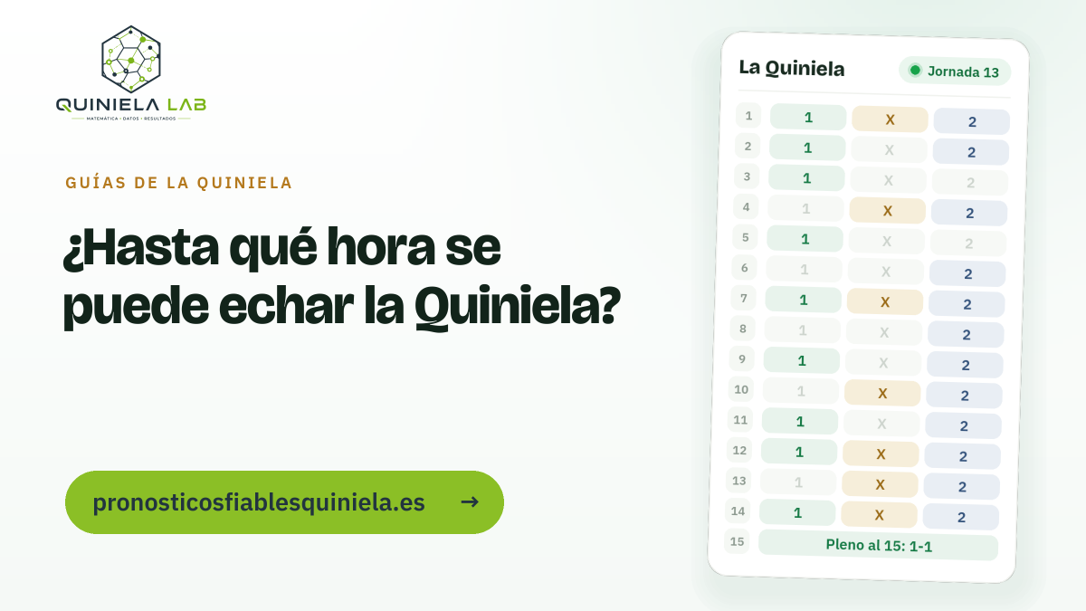 ¿Hasta qué hora se puede echar la Quiniela?