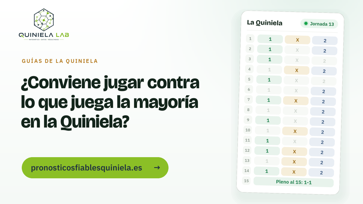 ¿Conviene jugar contra lo que juega la mayoría en la Quiniela? ¿Conviene jugar contra lo que juega la mayoría en la Quiniela?