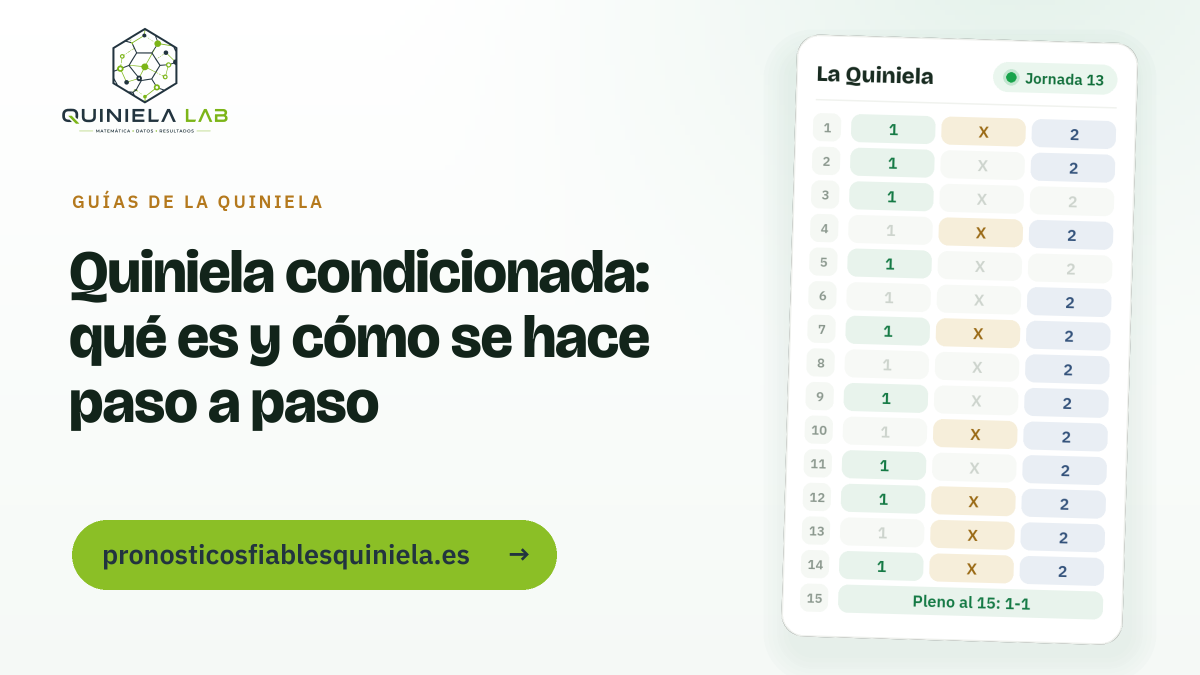Quiniela condicionada: qué es y cómo se hace paso a paso Quiniela condicionada: qué es y cómo se hace paso a paso